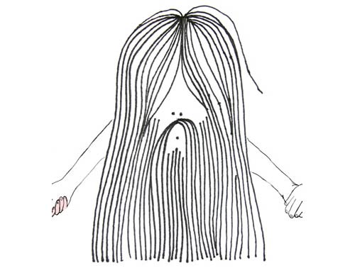 Doodle with a long beard.