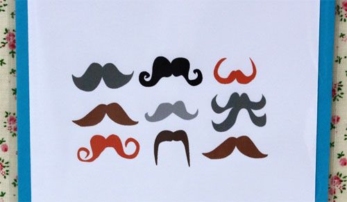 Drawing of mustaches.