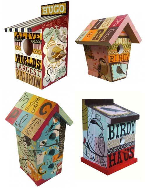 Painted Bird houses