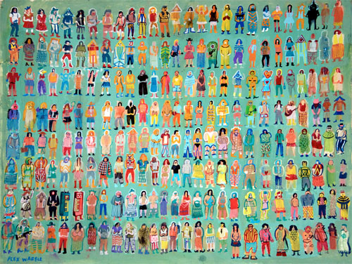Illustration of hundreds of humans