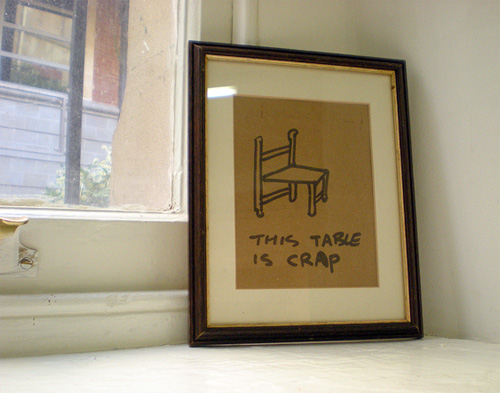 This table is crap framed doodle.