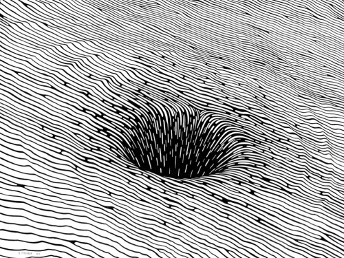 Drawing of a hole.