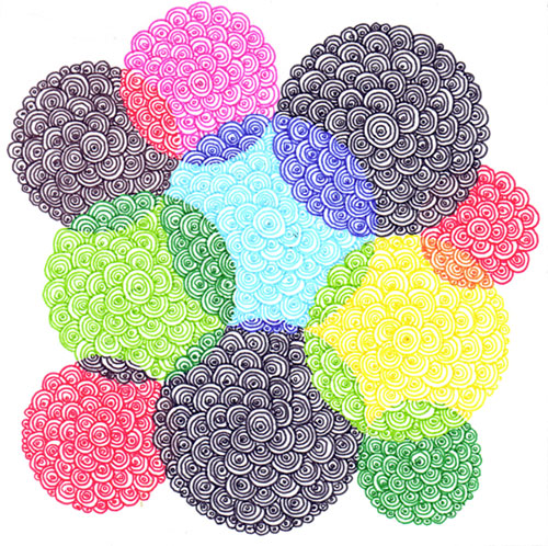 Colorful circles.