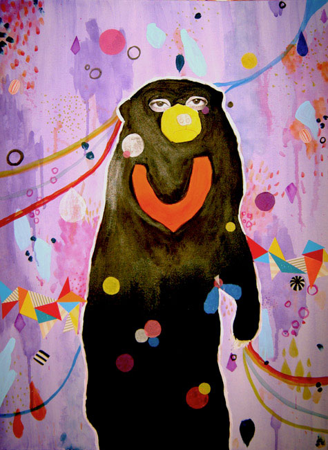 Colorful illustration of a bear