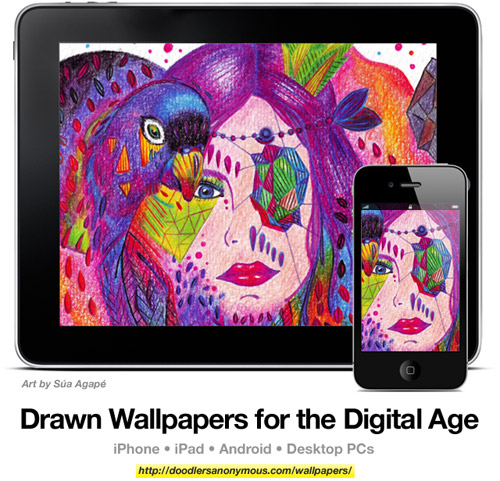 Promotional image for the drawn wallpapers artist feature