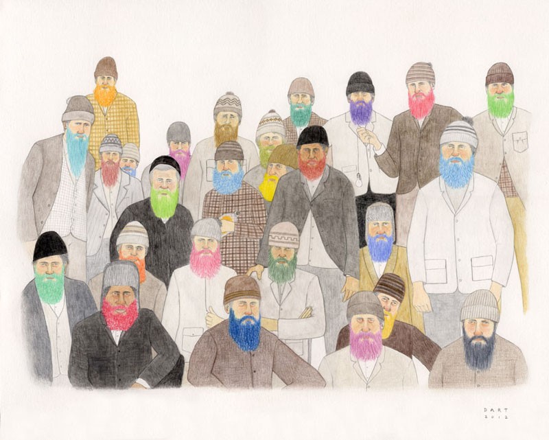 Sketch of group of men.