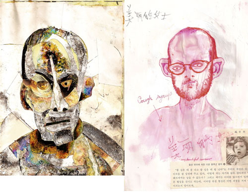 Two radically different portraits of the same artist