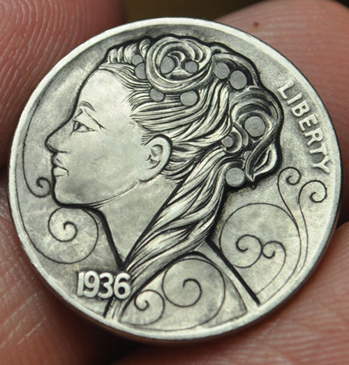 Re carved coin of 1936.