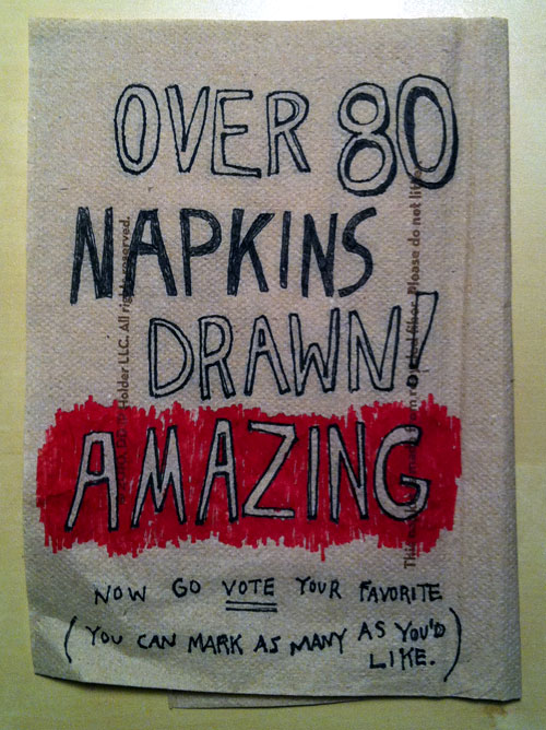 80 Napkin Drawings Handdrawn Art