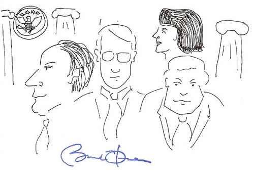 Doodles done by Obama
