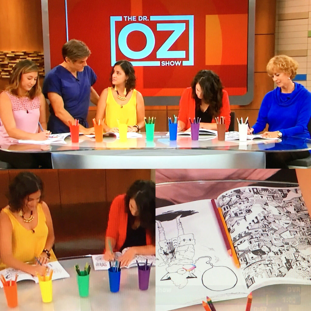 Dr Oz segment with coloring book.