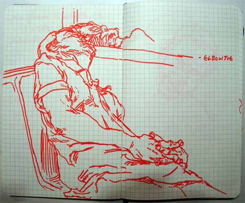 red sharpie sketchbook