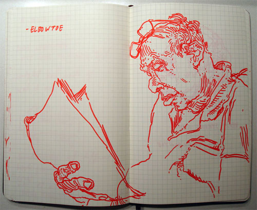 red sharpie sketchbook
