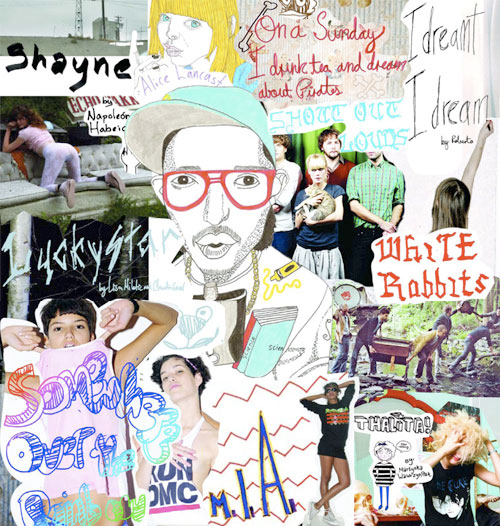 Magzine cover with a collage