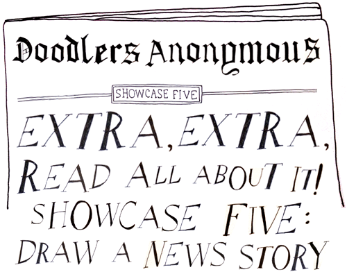 Drawing of DA's Newspaper of Showcase 5.