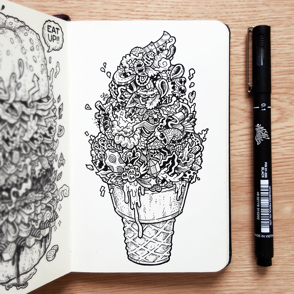 365 Awesome Liquid Pen Drawings - Doodlers Anonymous