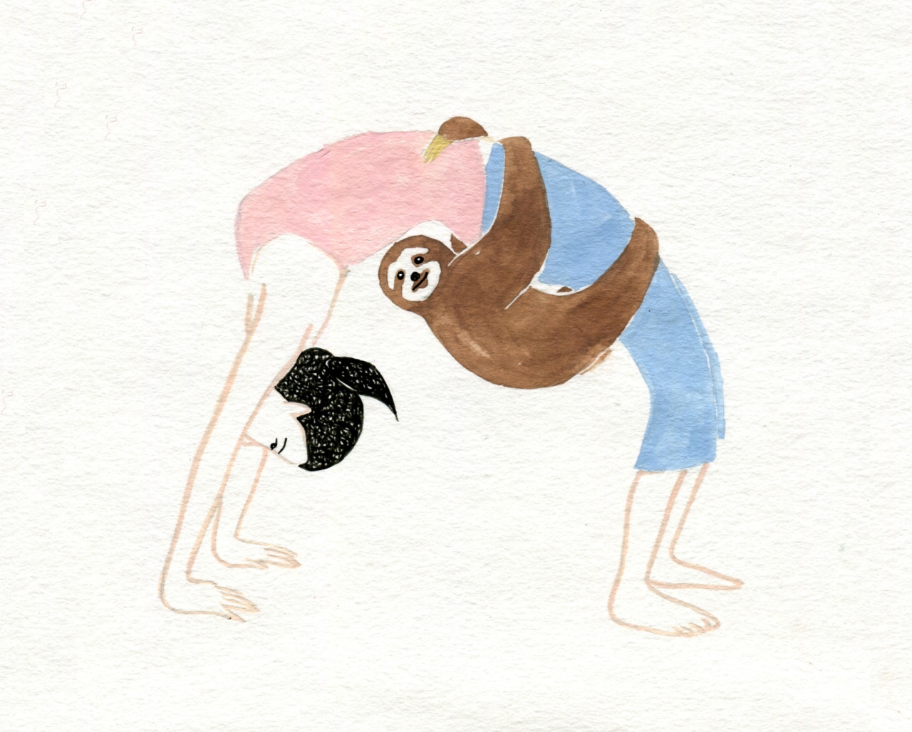Hand drawn yoga poses - Stock Image - Everypixel