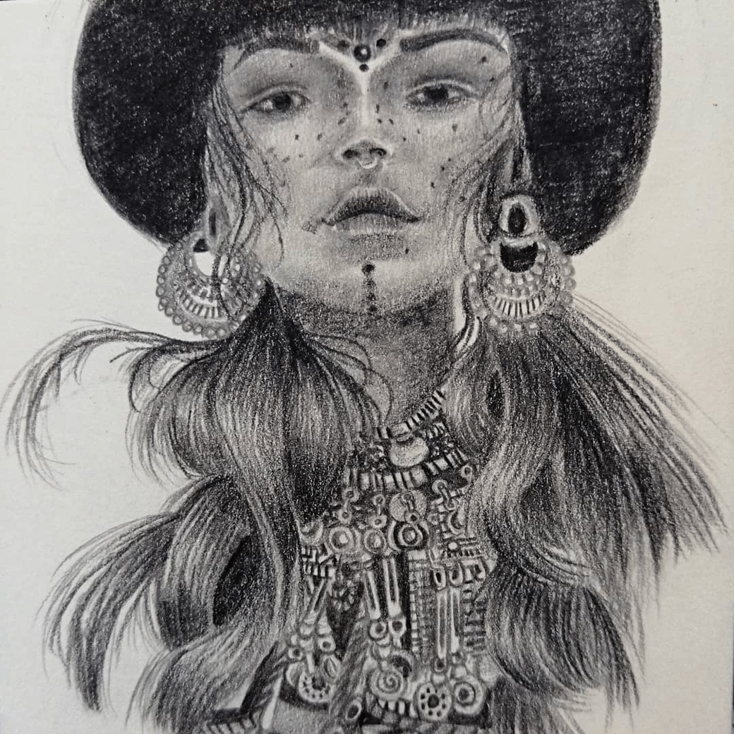 Sketch Of A Modern Lady