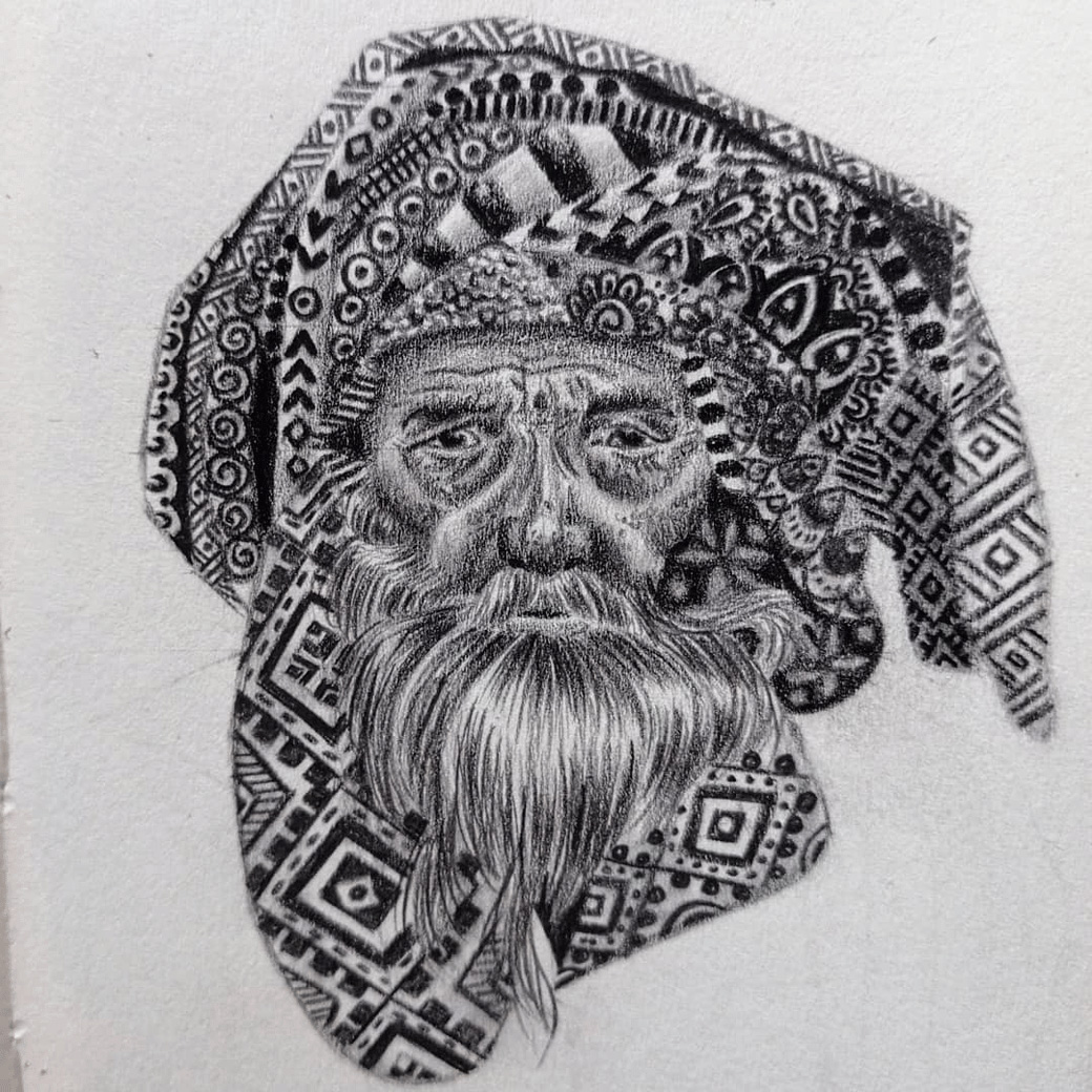 Drawing Of An Old Man