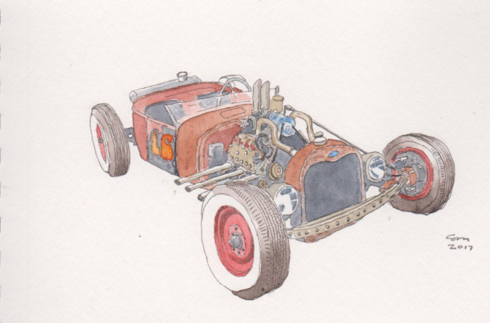 car sketch, technical, interior, mechanical, car, red, old