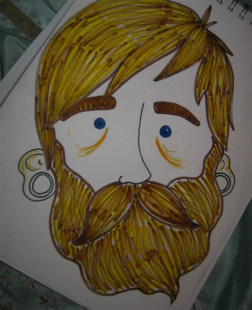 Beard Art Doodle by xmagpie