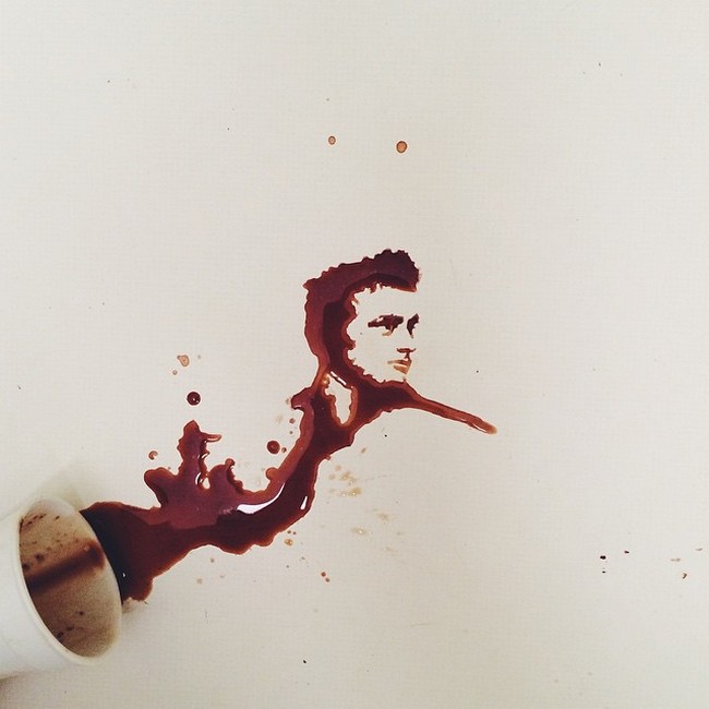 coffee doodle portrait