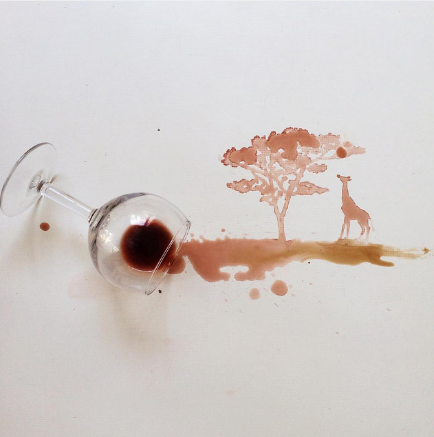 spilled wine doodle
