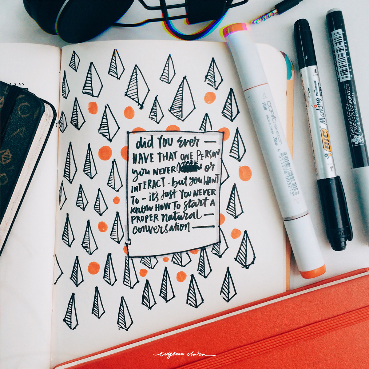 inspirational typography doodle