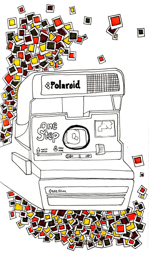 Polaroid Doodle by Jeannine Saylor