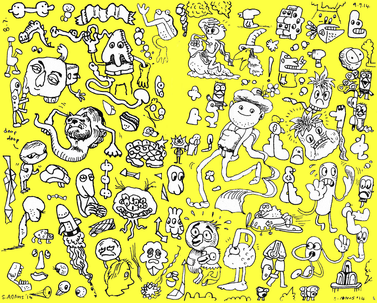 messy cartoon doodle