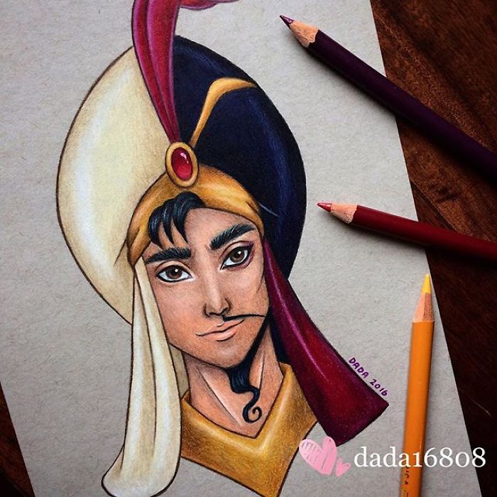 Aladdin and Jaffar drawn together