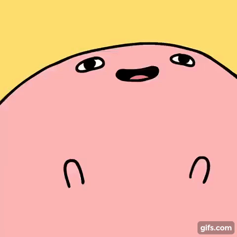 cute gif, excited animation, blob, pink