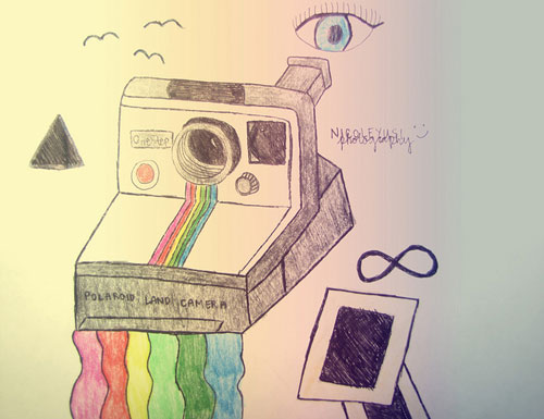 Polaroid Camera Doodle by nicoleyusi