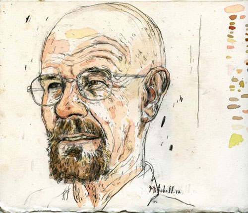 Drawn Walter White by Peter Mitchell